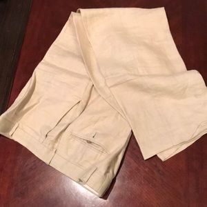 Beige linen pants